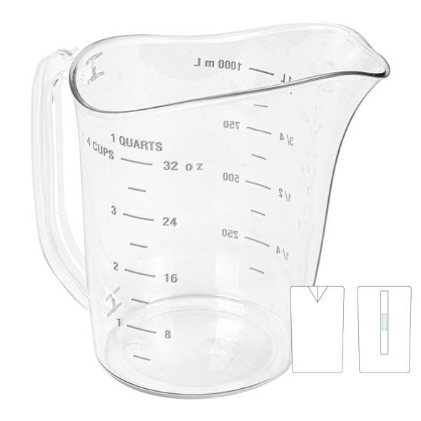 Váza s měřením Transparentní polykarbonát